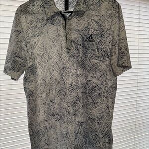 Adidas Men's white and blue Polo Shirt